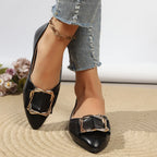 Damen Elegante Ballerinas mit modischem Schmuckelement R&B