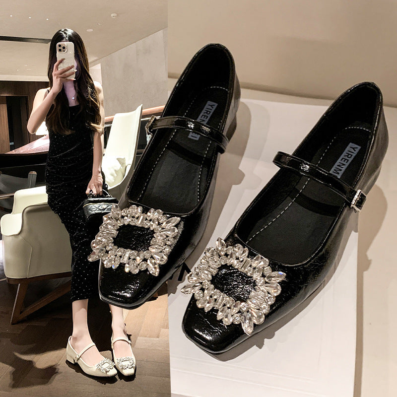 Damen Ballerinas mit funkelndem Schmuckdetail R&B
