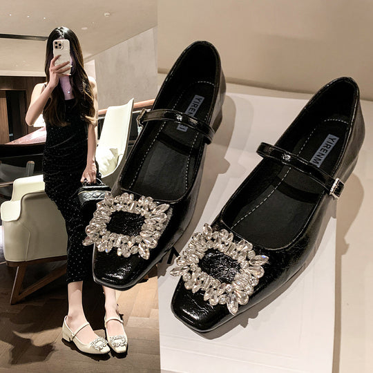 Damen Ballerinas mit funkelndem Schmuckdetail R&B