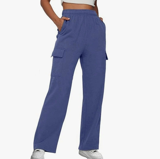Damen Cargo-Hose mit weitem Bein und praktischen Seitentaschen R&B