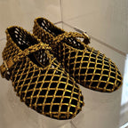 Damen Elegante Netzschuhe mit modischem Riemendesign