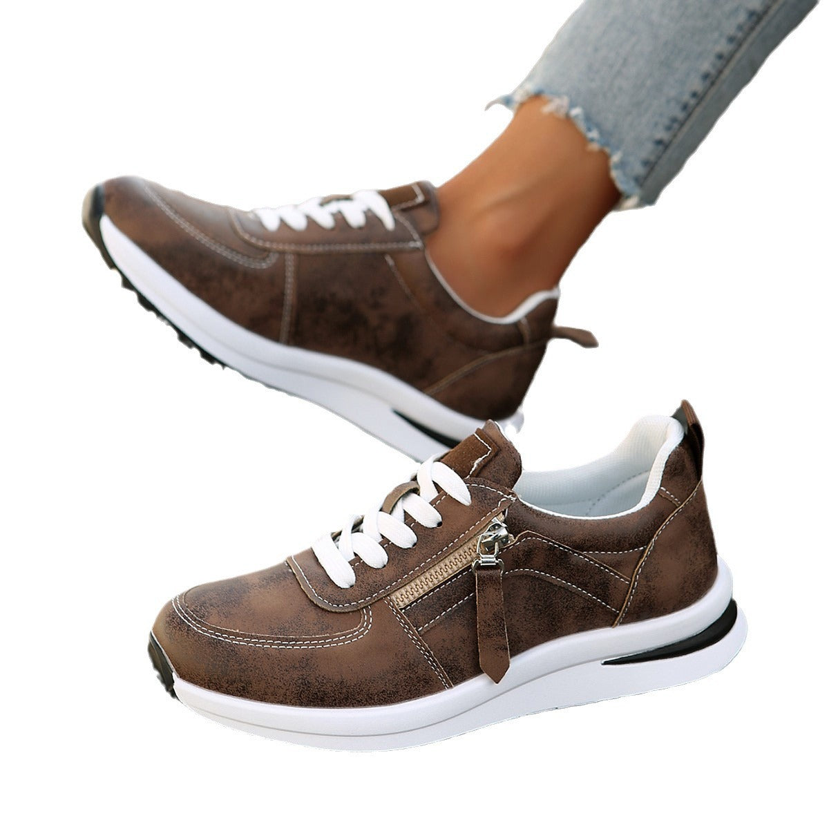 Damen Sneakers mit reflektierenden Akzenten und gepolsterter Innensohle R&B