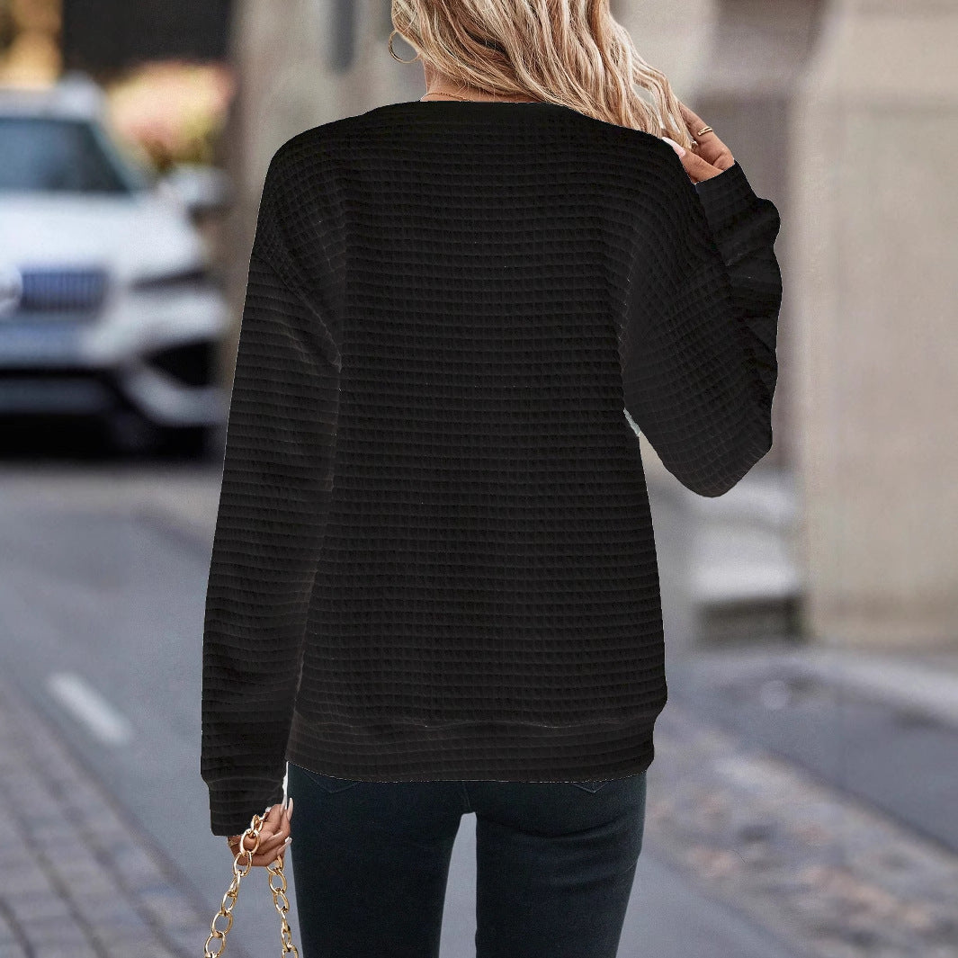 Damen Sportliches Sweatshirt mit halbem Reißverschluss R&B