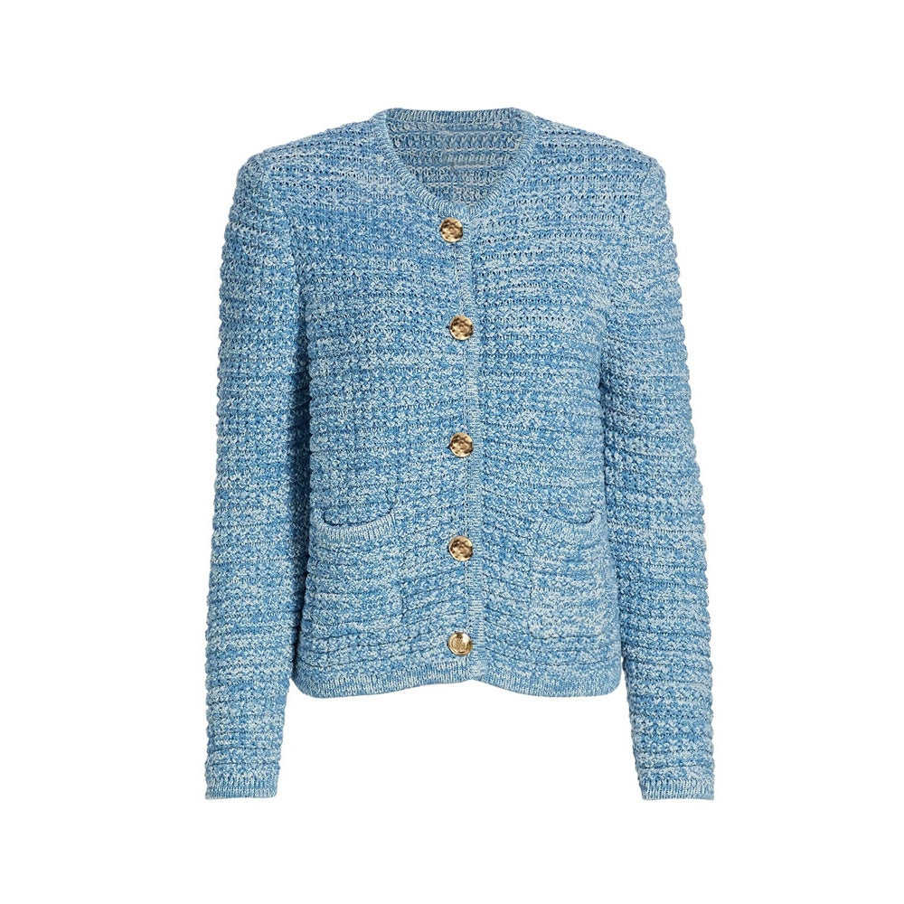 Strickjacke Damen elegant mit goldenen Knöpfen