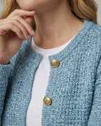 Strickjacke Damen elegant mit goldenen Knöpfen