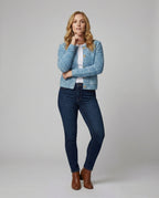 Strickjacke Damen elegant mit goldenen Knöpfen