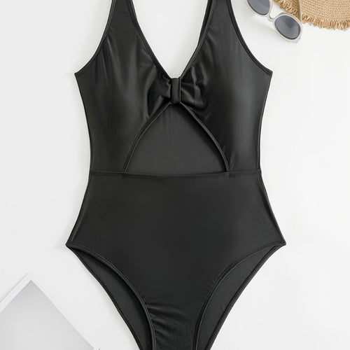 Damen Einteiliger Badeanzug mit modischem Cut-Out-Design R&B