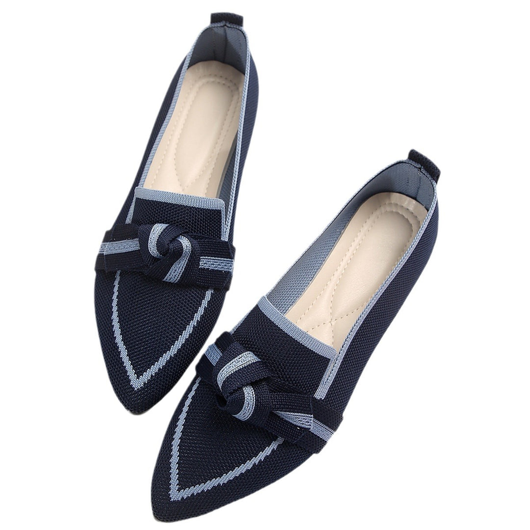 Damen elegante Slipper mit dekorativem Knoten-Design R&B