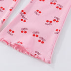 Mädchen Leggings mit fröhlichem Kirschmotiv R&B