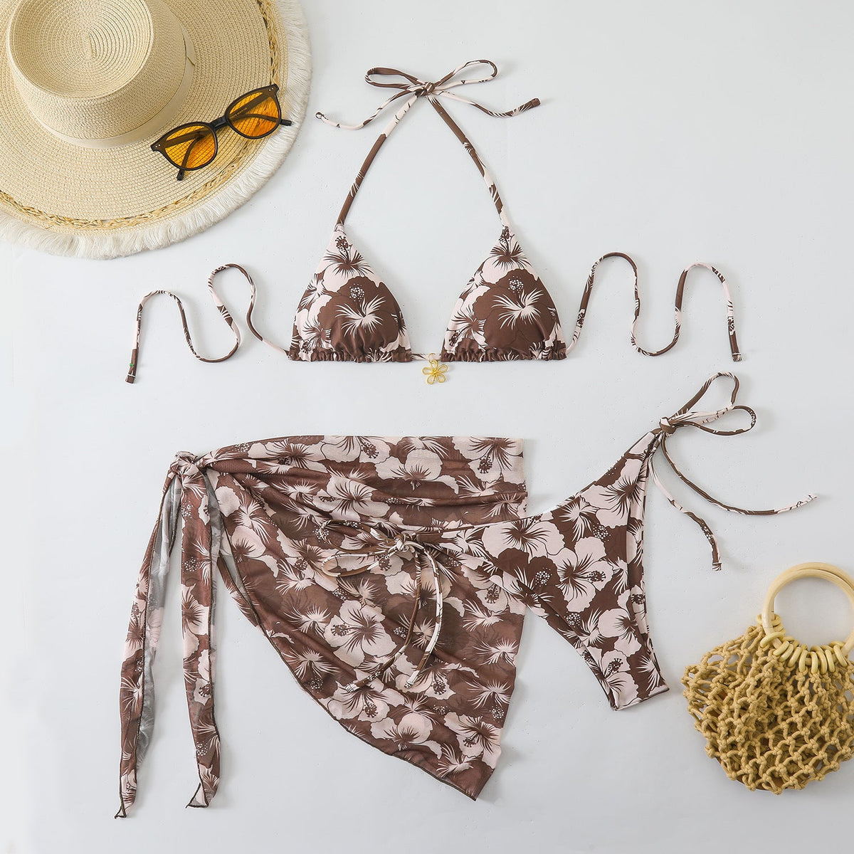 Damen Blumenmuster Bikiniset R&B
