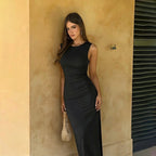 Damen figurbetontes Maxikleid mit elegantem Empire-Schnitt R&B