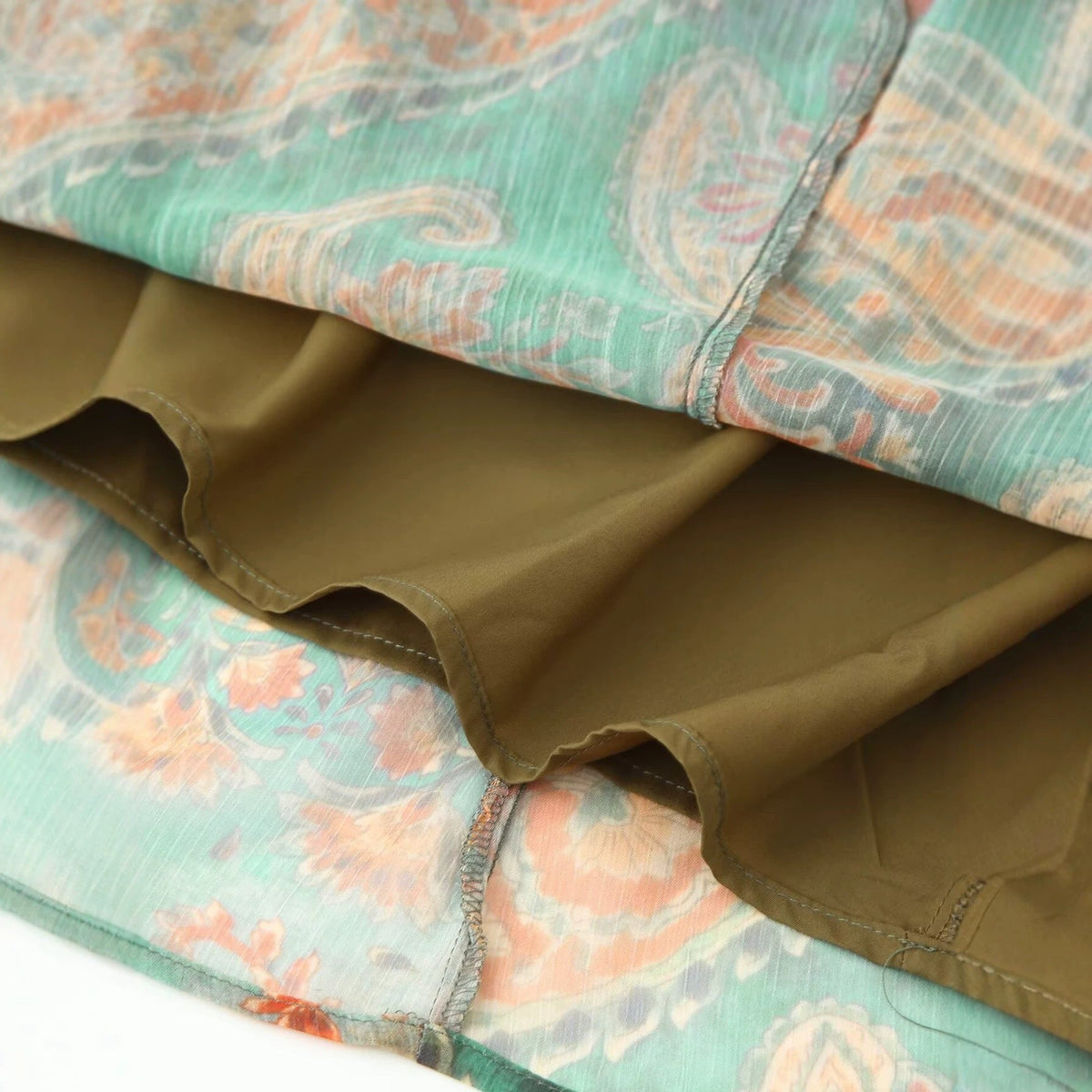 Damen Maxirock im eleganten Paisley-Muster mit elastischem Bund R&B