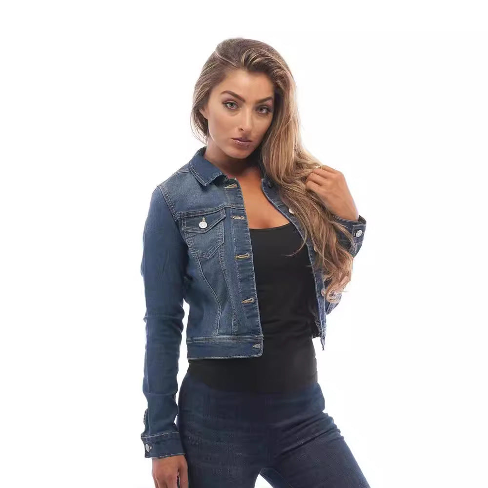 Damen lässige Jeansjacke R&B