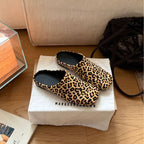 Damen Design Clogs mit animalistischem Leopardenmuster und rutschfester Sohle R&B