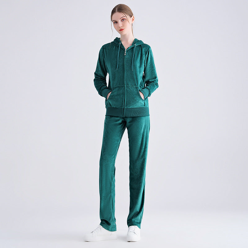 Damen Sportlicher Jogginganzug mit Kapuze R&B