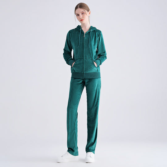 Damen Sportlicher Jogginganzug mit Kapuze R&B