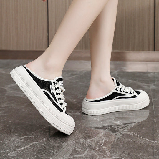 Damen komfortable Slip-On Sneakers mit atmungsaktiver Netzstruktur und dämpfendem Sohlenprofil R&B