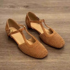 Damen Komfortable Ballerinas mit dekorativem Flechtmuster R&B