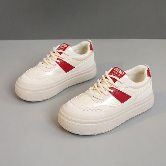 Damen modische Plateau Sneakers mit stabiler Laufsohle und atmungsaktivem Obermaterial R&B