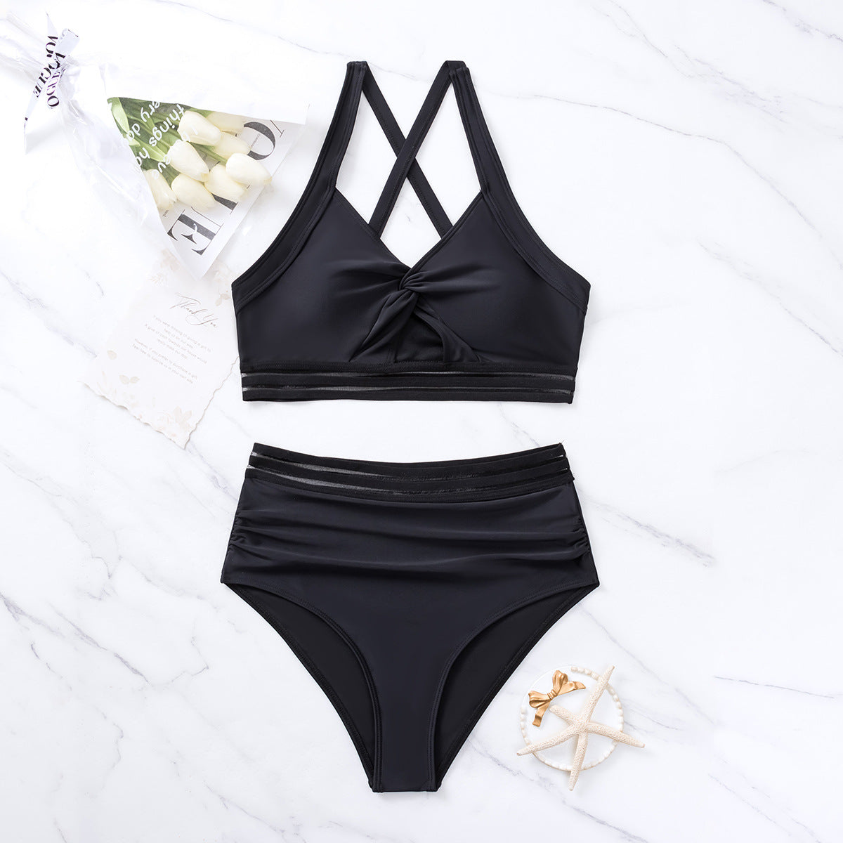 Damen Sportlicher Bikini mit raffinierten Cut-Out Details R&B