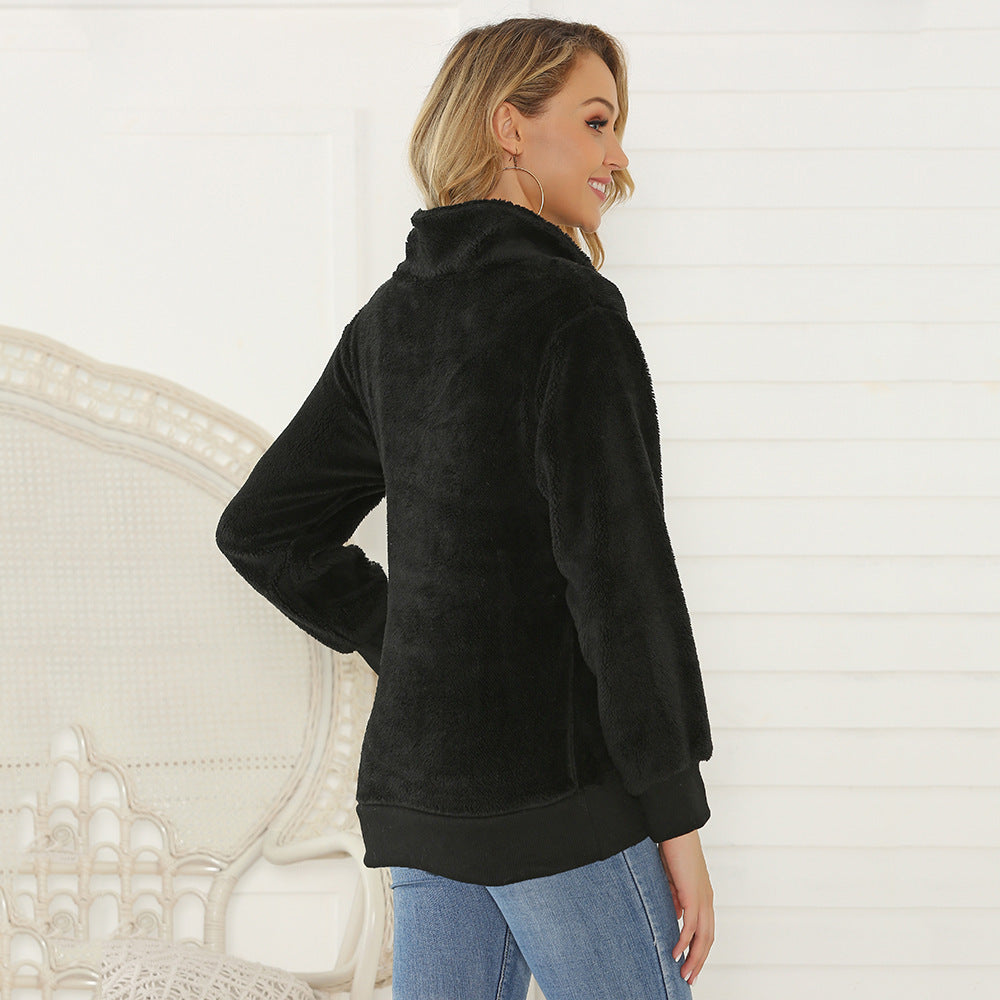 Damen kuschelweiche Fleecejacke mit auffälligem Camouflage-Detail R&B