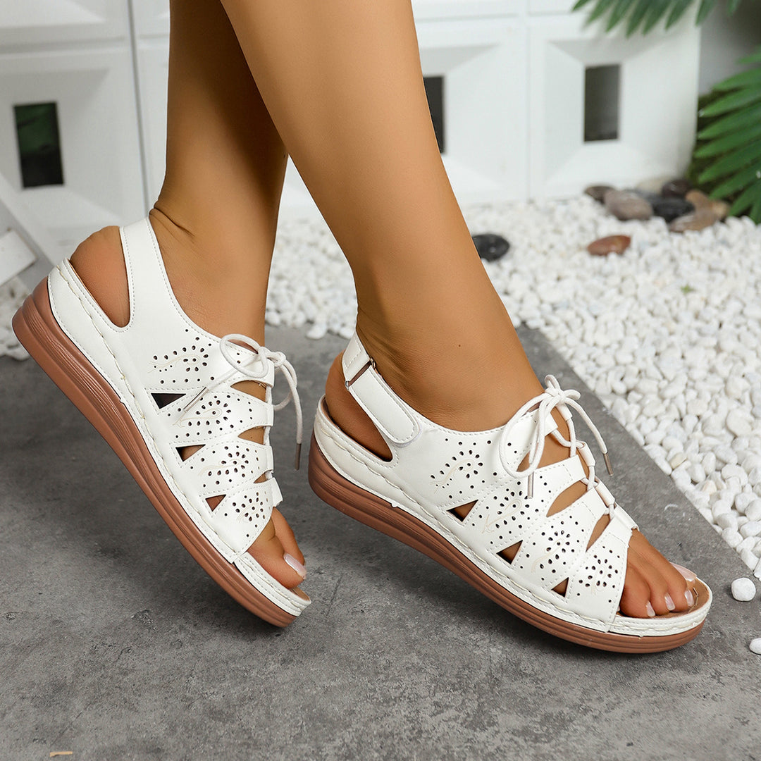 Damen komfortable Sandalen mit luftigem Design und verstellbarem Riemen R&B