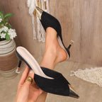 Damen Stilvolle Slingback-Pumps mit metallischen Akzenten und eleganter Spitze