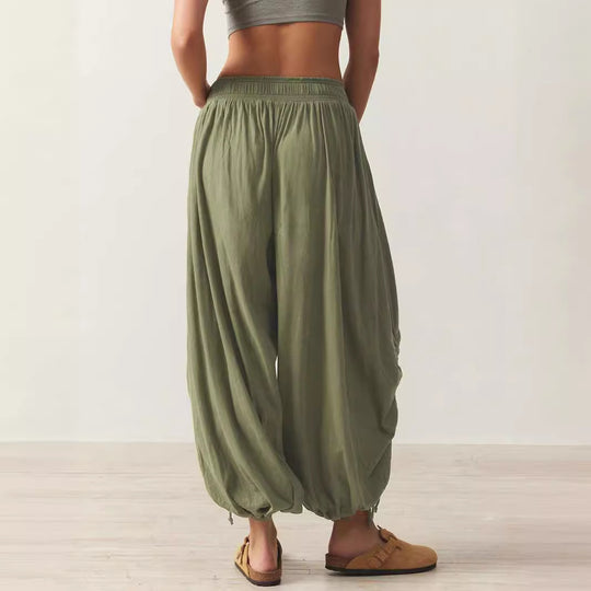 Damen Bequeme Haremshose mit raffinierten Rüschendetails R&B