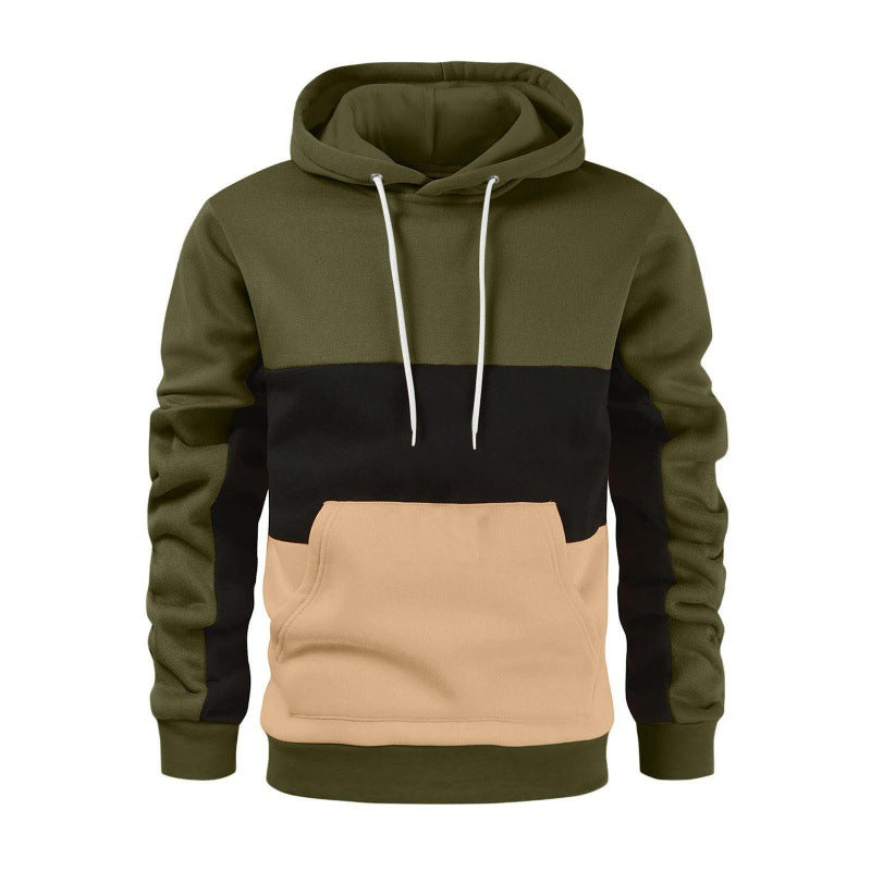Herren sportlicher Kapuzenpullover mit kontrastierenden Farbblock-Design R&B