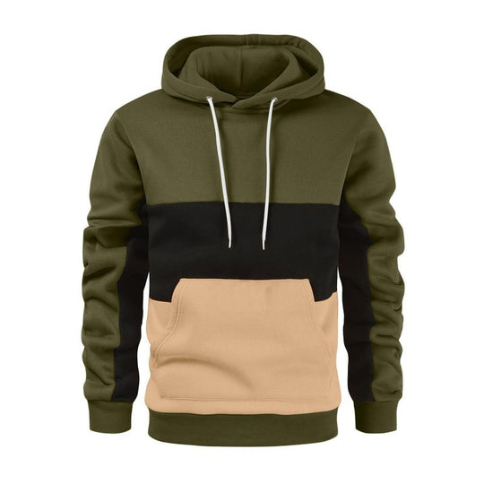 Herren sportlicher Kapuzenpullover mit kontrastierenden Farbblock-Design R&B