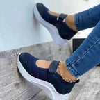 Damen Sneakers mit verstellbarem Klettverschluss und atmungsaktiver Mesh-Oberfläche R&B