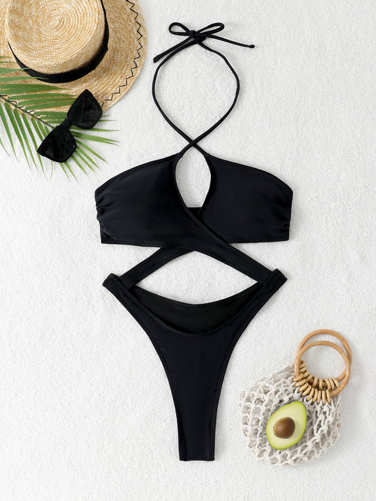 Damen Bikiniset mit modernem Wickel-Design und hohe Schnitt R&B