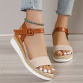 Damen Wedge-Sandalen mit verstellbarem Riemen und rutschfester Sohle R&B