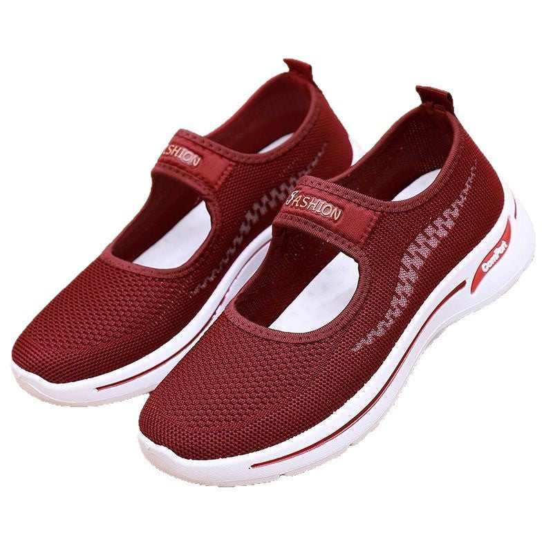 Damen Komfortable Slip-On Sneakers mit elastischem Riemen R&B