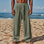 Herren lässige Strandhose mit elastischem Bund und seitlichen Eingrifftaschen R&B