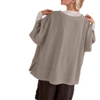 Damen oversized Sweatshirt mit fließendem Schnitt R&B