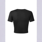 Damen Crop-Shirt mit inspirierendem Statementdruck R&B