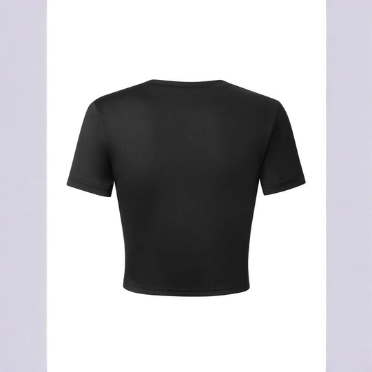 Damen Crop-Shirt mit inspirierendem Statementdruck R&B