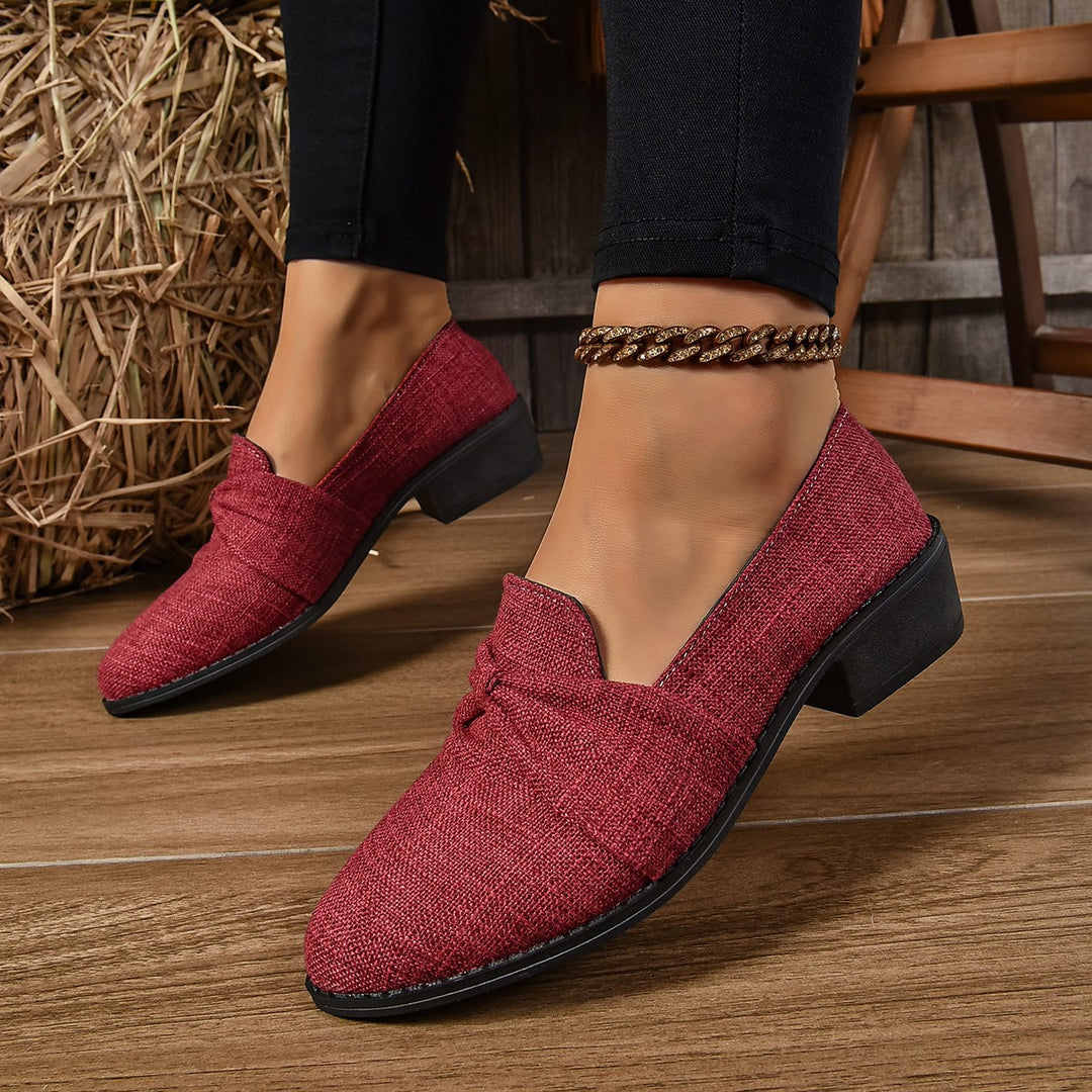 Damen Slipper mit geschwungenem Knoten R&B