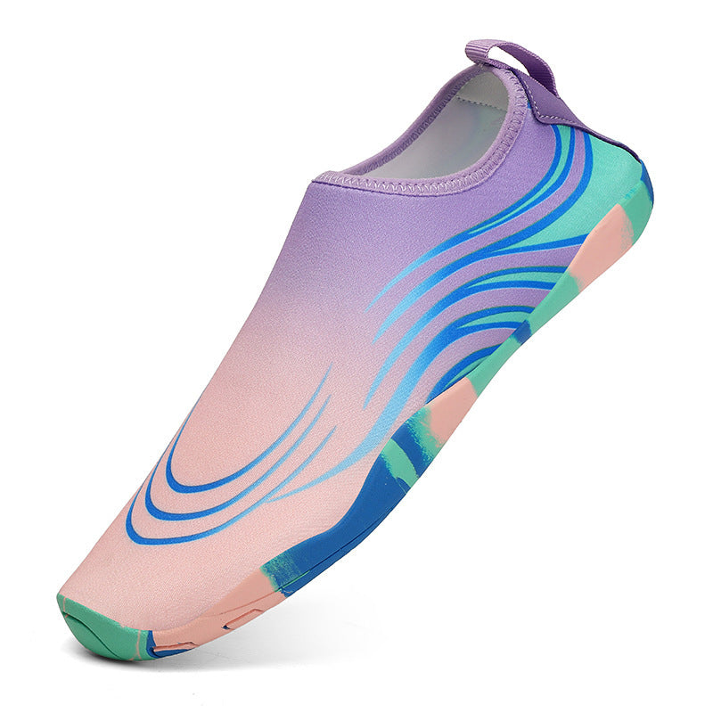 Damen flexible Aquaschuhe mit rutschfester Sohle und elastischem Schnürsystem R&B