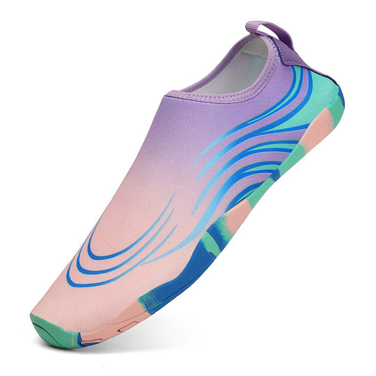 Damen flexible Aquaschuhe mit rutschfester Sohle und elastischem Schnürsystem R&B