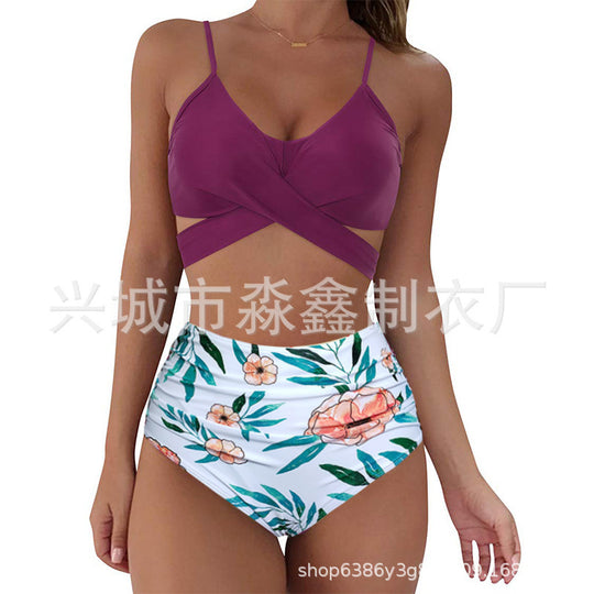 Damen Crop-Top Bikini-Set mit geflochtenem Design R&B