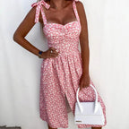 Damen Sommerliches Kleid mit wärmenden Trägern und Blumenmuster R&B