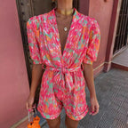 Damen LR&Bhaftes Print Lässiger Jumpsuit R&B