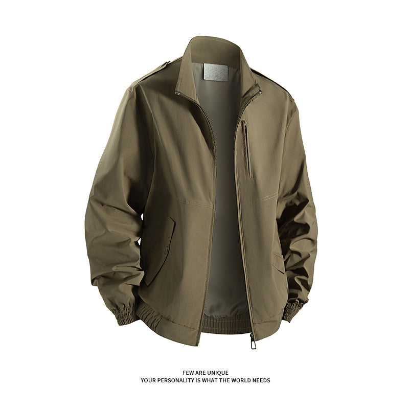 Herren praktische Freizeitjacke mit hohem Kragen und seitlichen Eingrifftaschen R&B