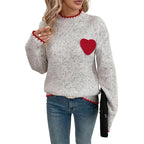 Damen Pullover mit Herzapplikation R&B