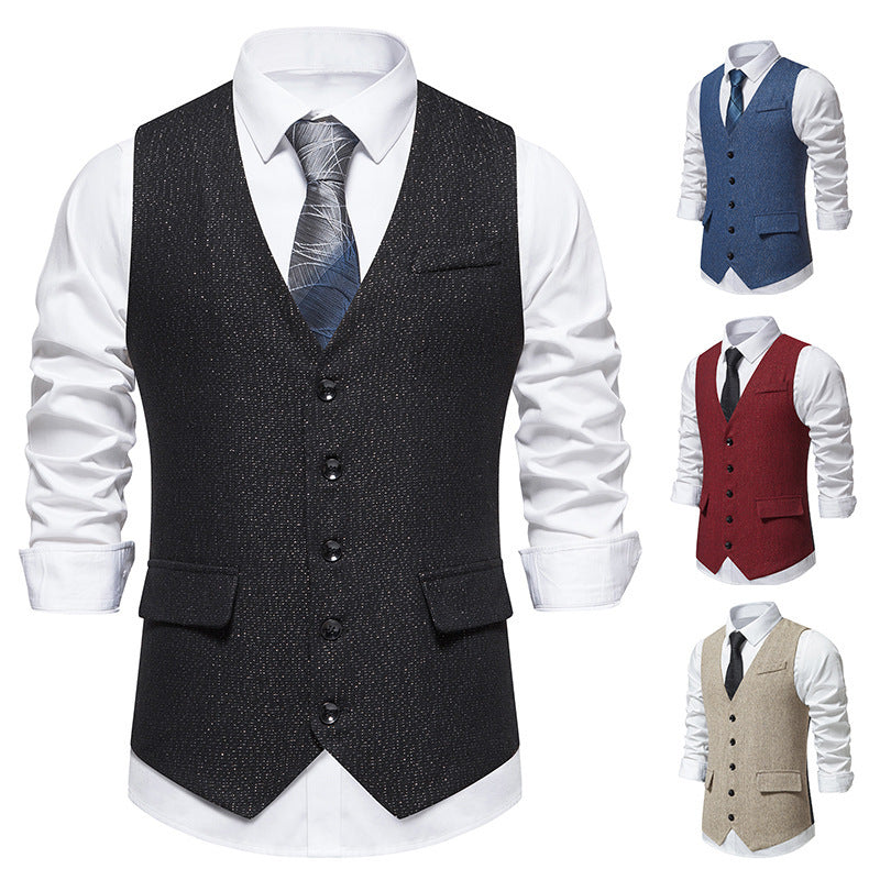 Herren elegante Weste mit feinen Knopfdetails R&B