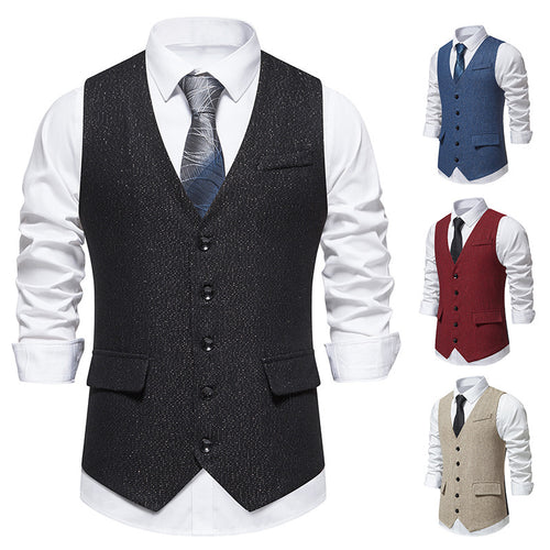 Herren elegante Weste mit feinen Knopfdetails R&B