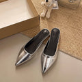 Damen Elegante Slingback-Pumps mit schimmerndem Obermaterial