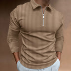 Herren modischer Poloshirt mit Reißverschluss R&B